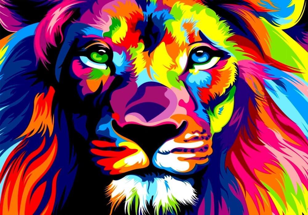 אריה צבעוני