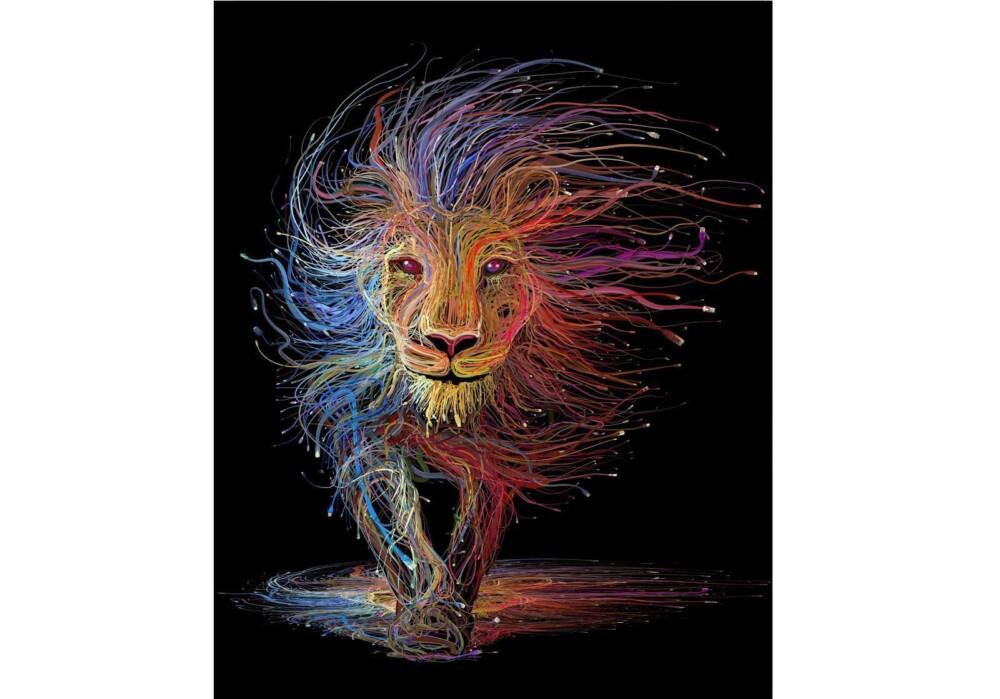 אריה צבעוני חוטים
