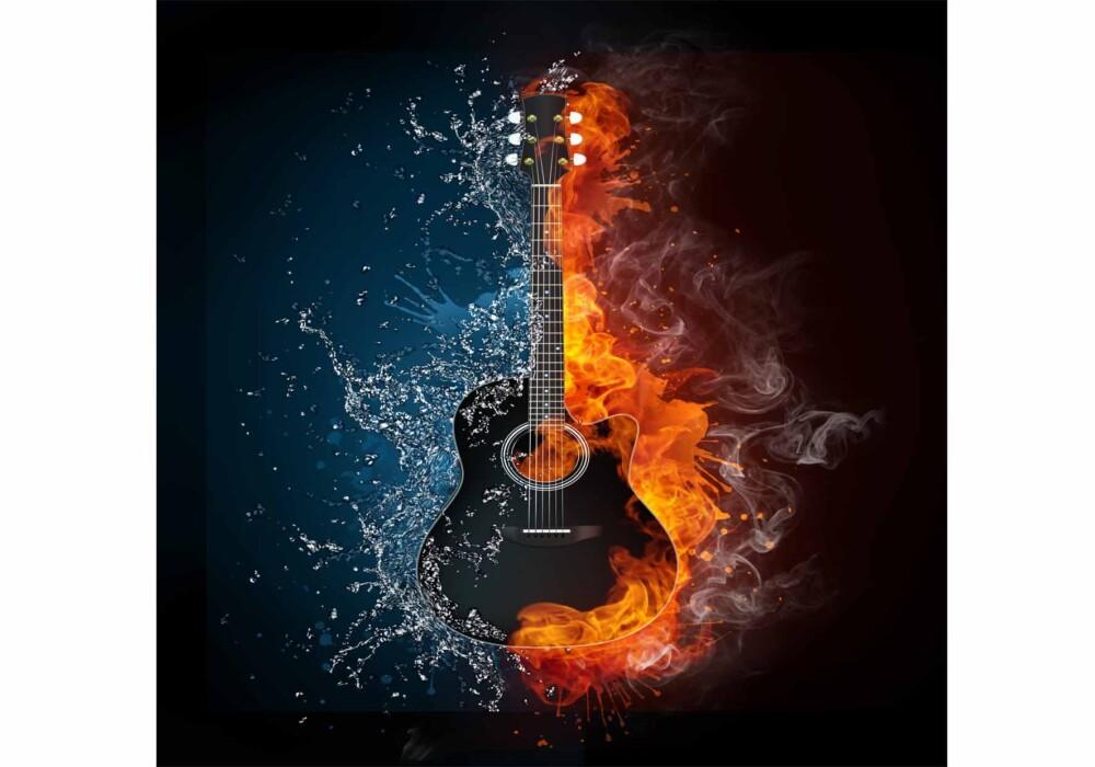 גיטרה להבות אש ומים