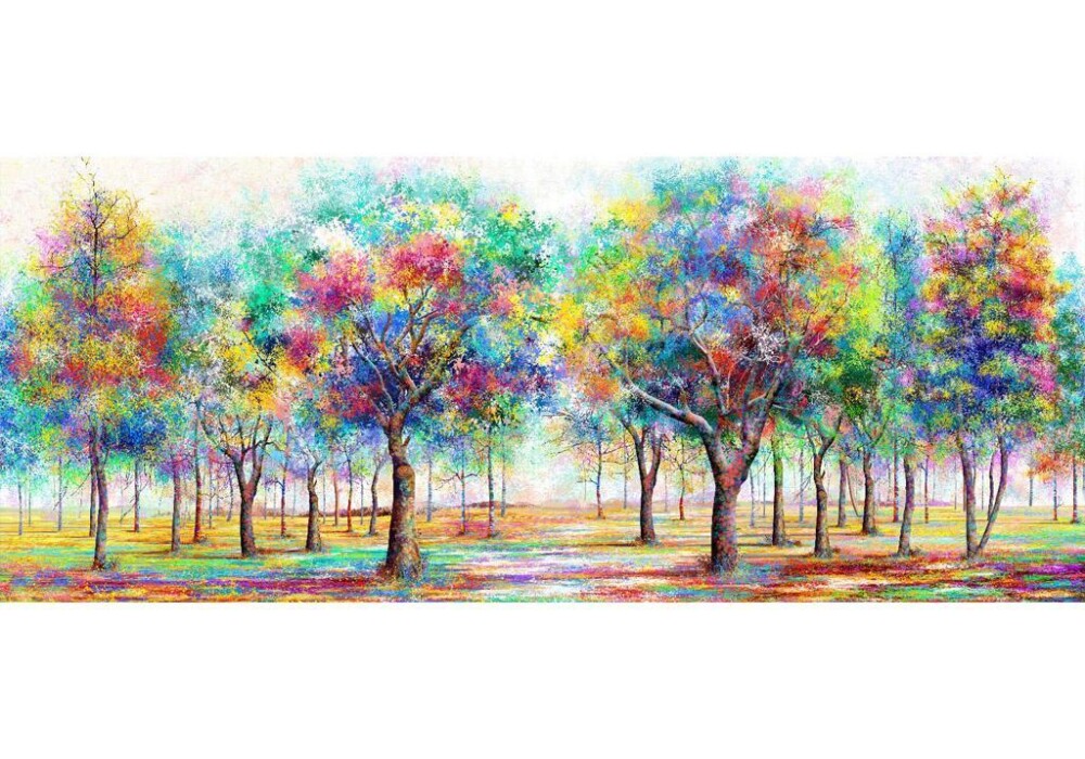עצים צבעוניים פנורמי