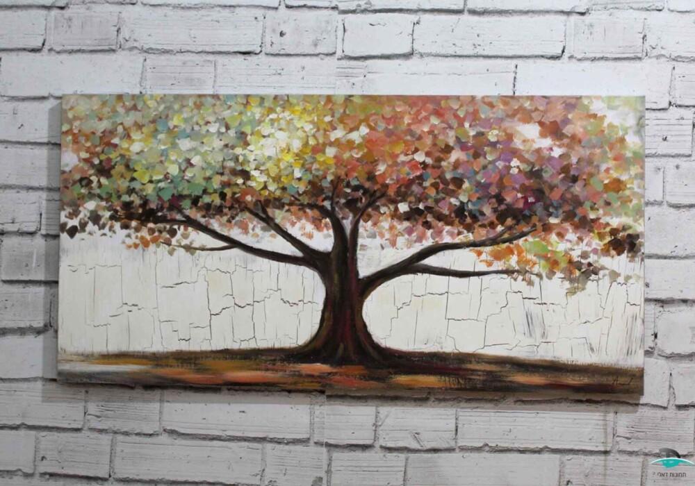 ציור שמן עץ בצבעי פסטל תצוגה
