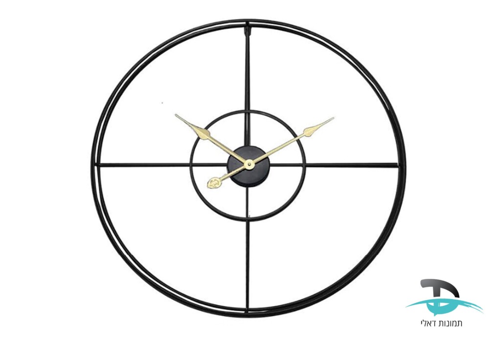 שעון מעגלים שחור דגם מודרני