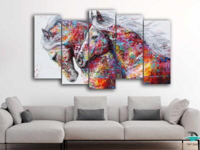 תמונות מחולקות סוסים צבעוניים