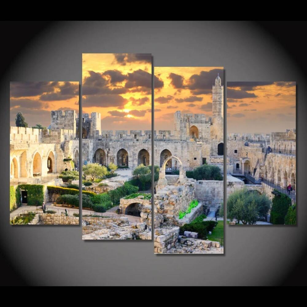 עיר דוד – תמונות מחולקות על קנבס