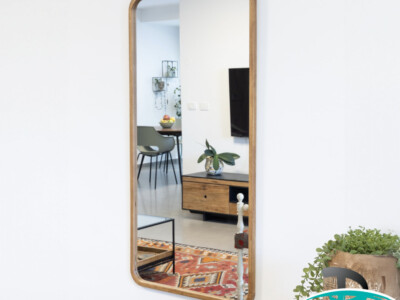 מראה עץ מלבן דגם 145 1