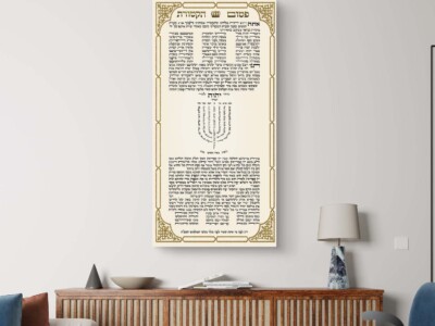 פטום הקטורת לקישוט הבית על רקע קרם, במסגרת זהב דגם 41243