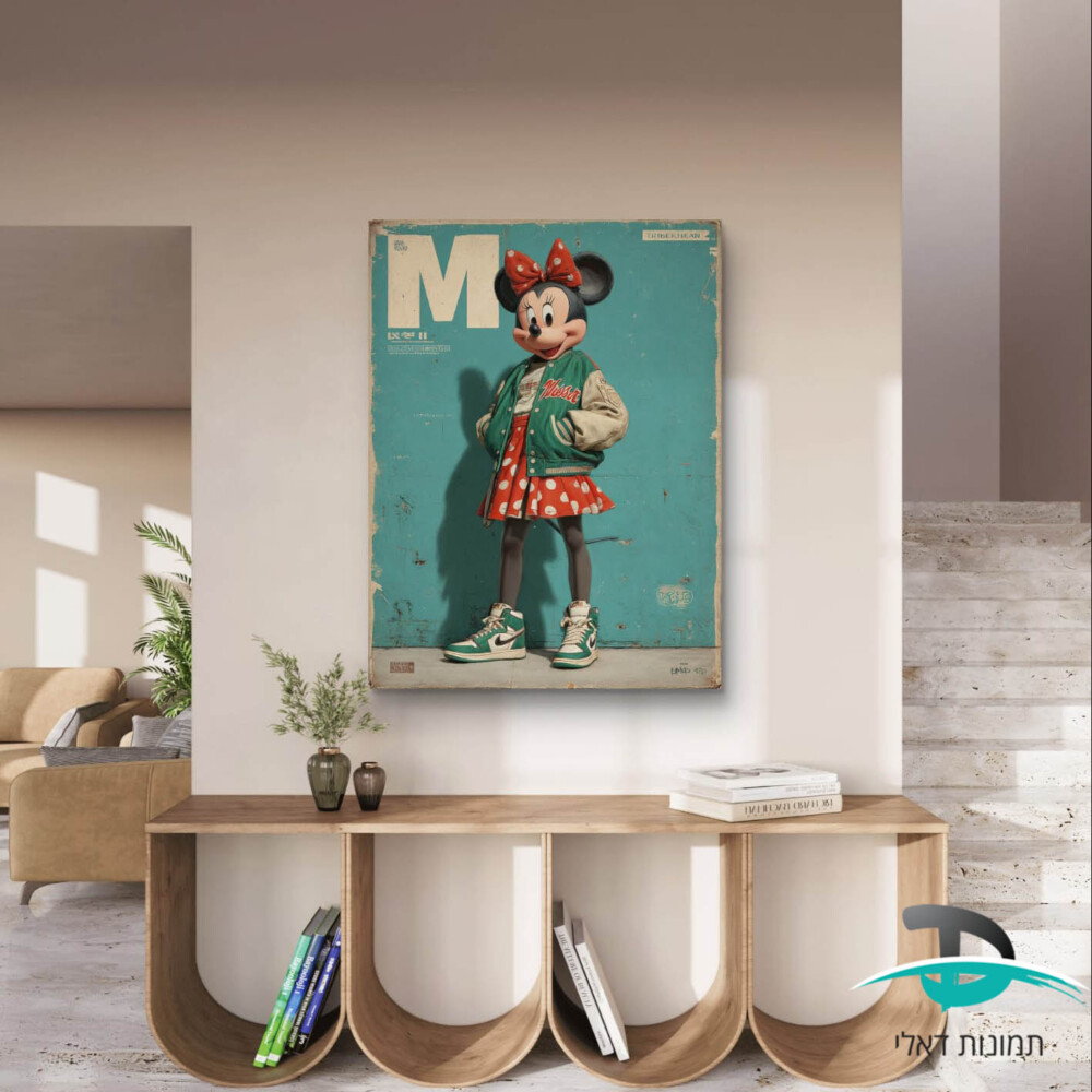 תמונה פופ ארט לקישוט הבית או המשרד,מיני מאוס דגם 4153