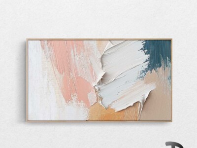 תמונה בסגנון מודרני מופשט:מינימליסטי בצבעי פסטל לסלון או למשרד דגם 4145