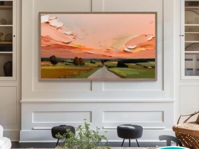 תמונה בסגנון נוף אימפרסיוניסטי עכשווי בצבעים בהירים לסלון או למשרד דגם 4150