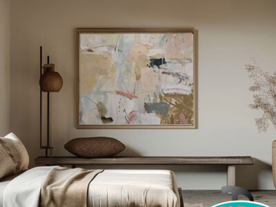 תמונה דרמטית בסגנון ציור שמן אבסטרקט לסלון ולמשרד דגם 41351