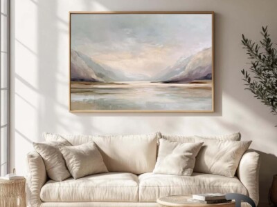 תמונה מודרנית וריאליסטית של טבע בצבעי אפור ואדמתי לסלון או למשרד דגם 41491